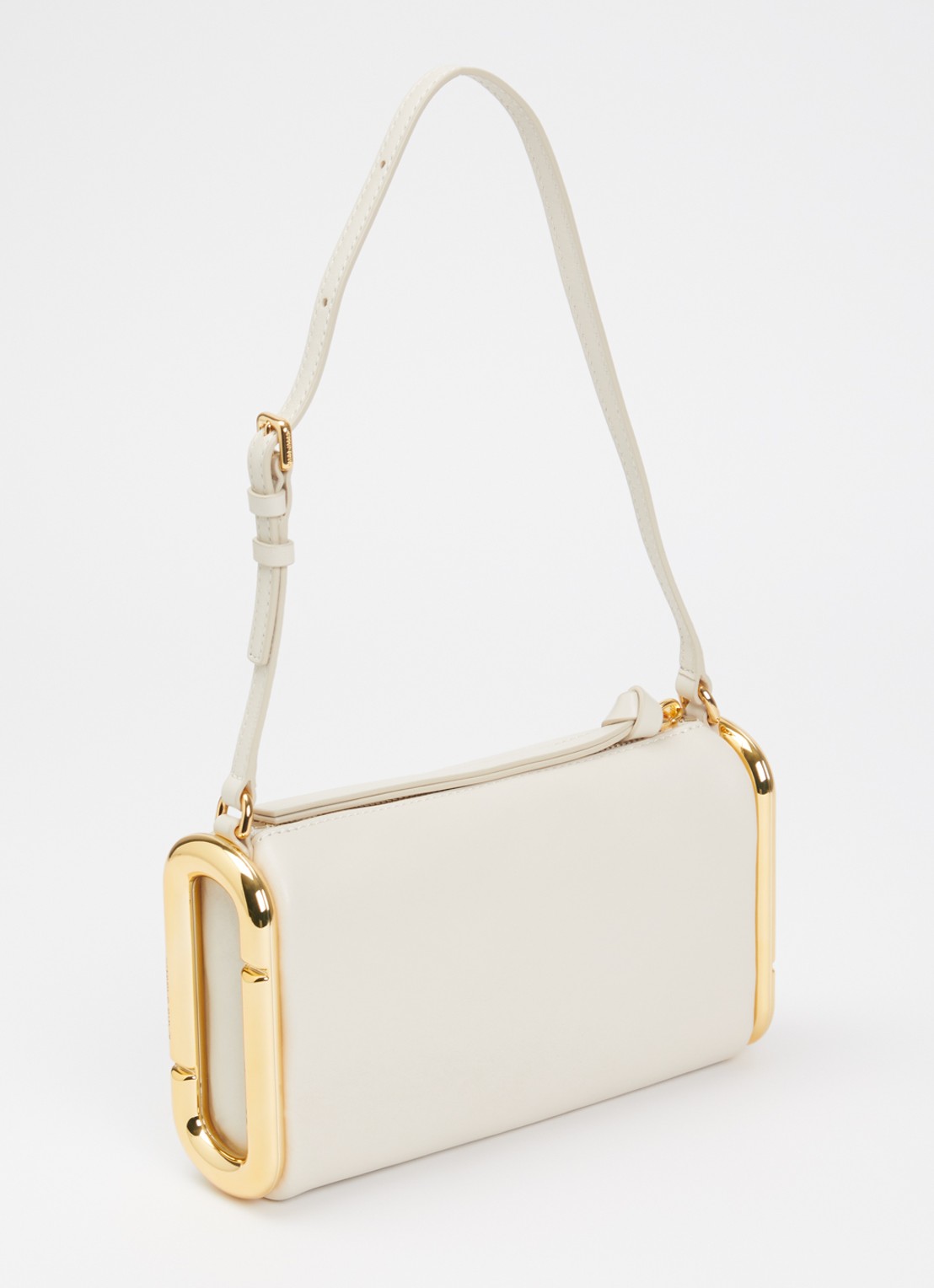 Marc Jacobs Scene small schoudertas van leer met logo  - achterkant 5 beige