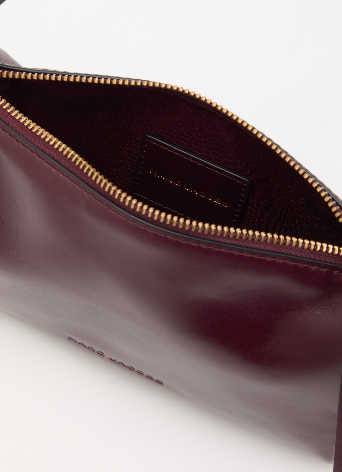 Marc Jacobs Scene Small schoudertas van leer met verstelbare schouderriem - detail 2 aubergine