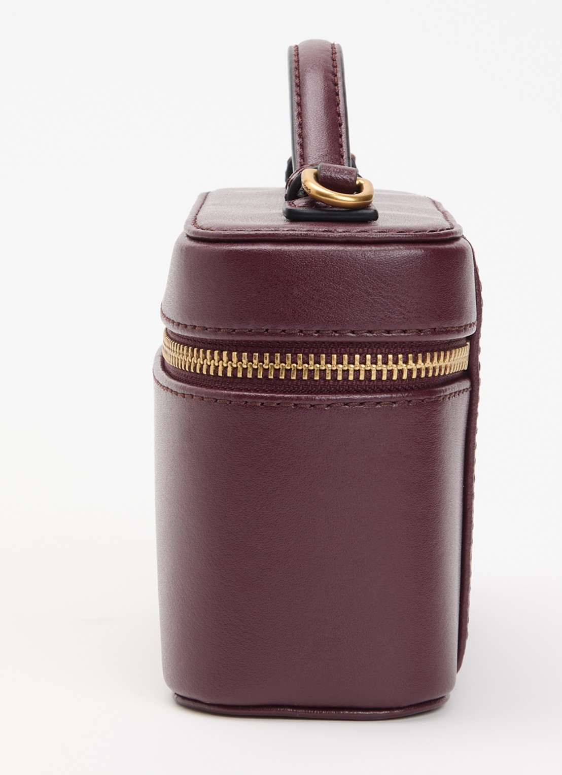 Marc Jacobs Scene Vanity handtas van leer met afneembare schouderriem  - detail 4 aubergine