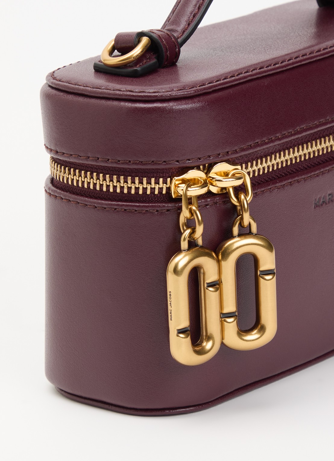 Marc Jacobs Scene Vanity handtas van leer met afneembare schouderriem  - detail 5 aubergine