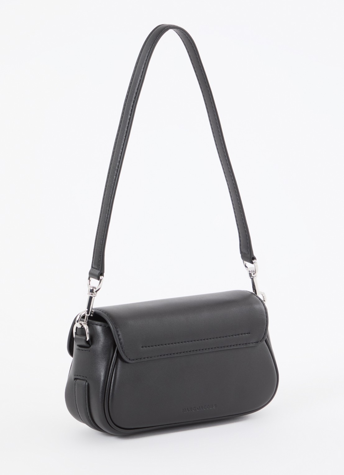 Marc Jacobs Small schoudertas van leer met afneembare schouderriem - achterkant zwart