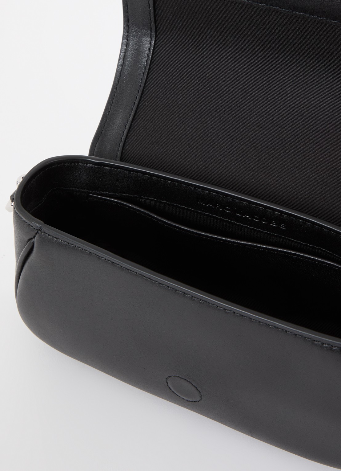 Marc Jacobs Small schoudertas van leer met afneembare schouderriem - detail 2 zwart
