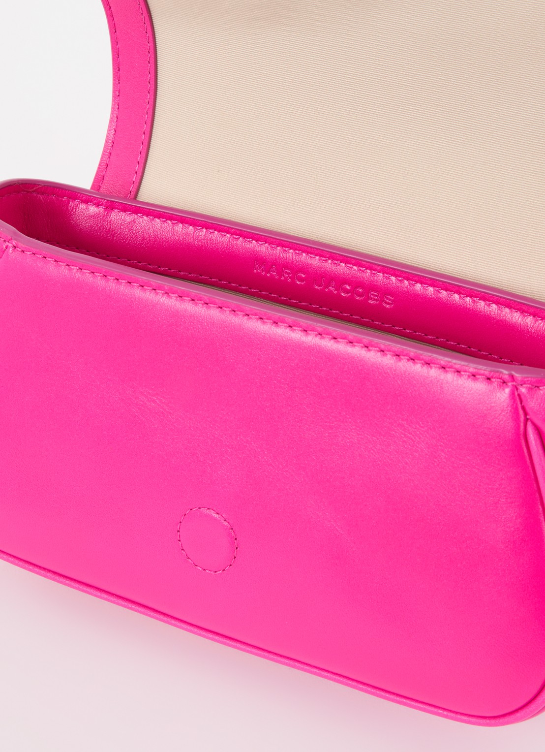 Marc Jacobs Small schoudertas van leer met afneembare schouderriem - detail 5 fuchsia