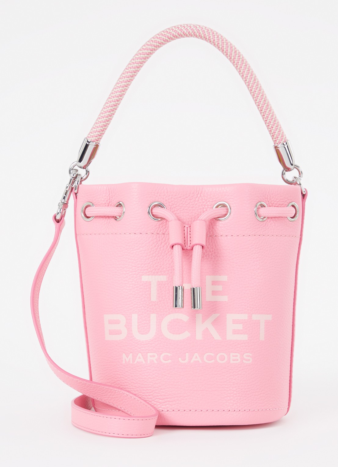 Marc Jacobs The Bucket handtas van leer - voorkant roze