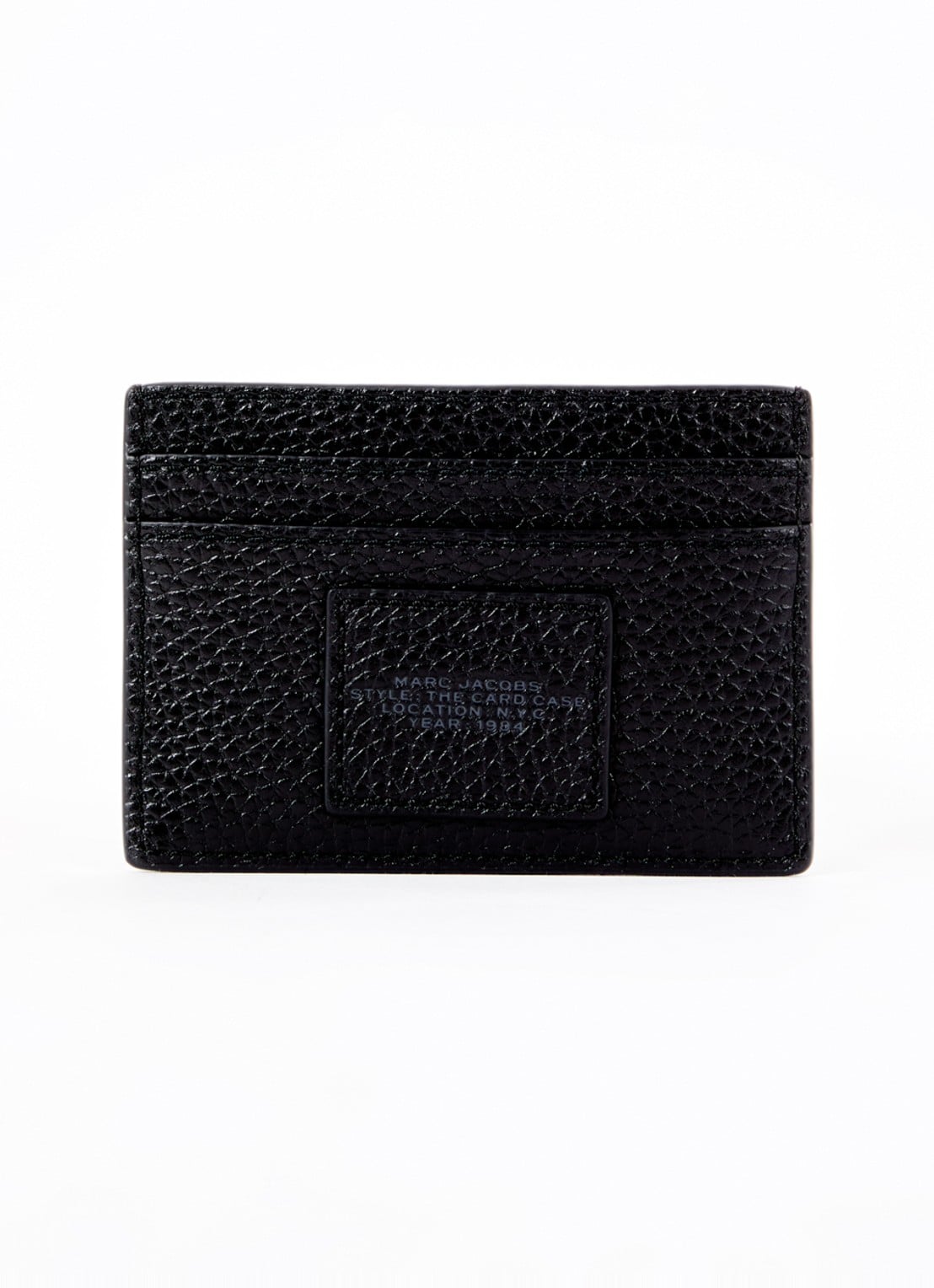 Marc Jacobs The Card Case pasjeshouder van leer met logo - achterkant 3 zwart
