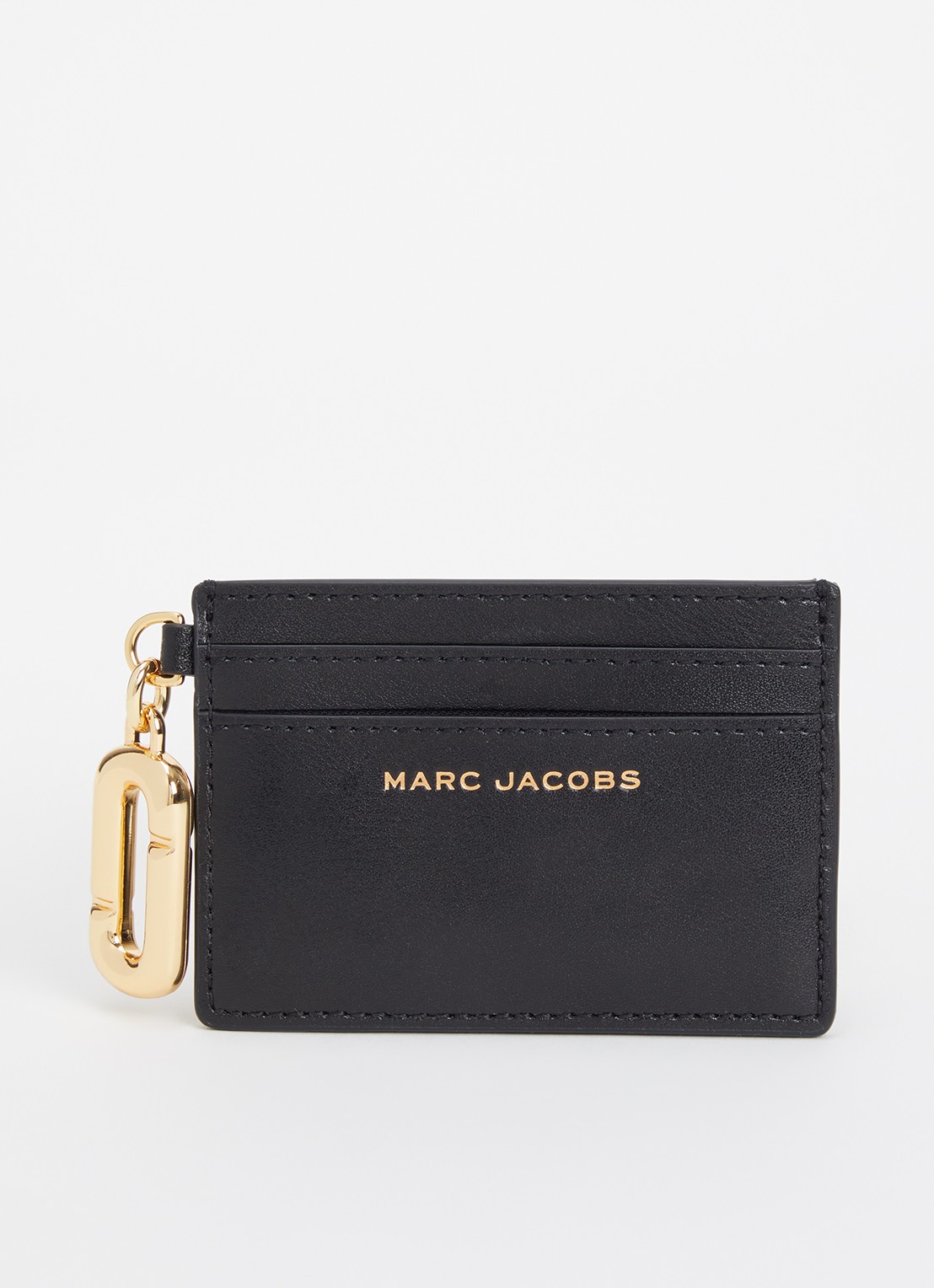 Marc Jacobs The Card Case pasjeshouder van leer - voorkant 2 zwart