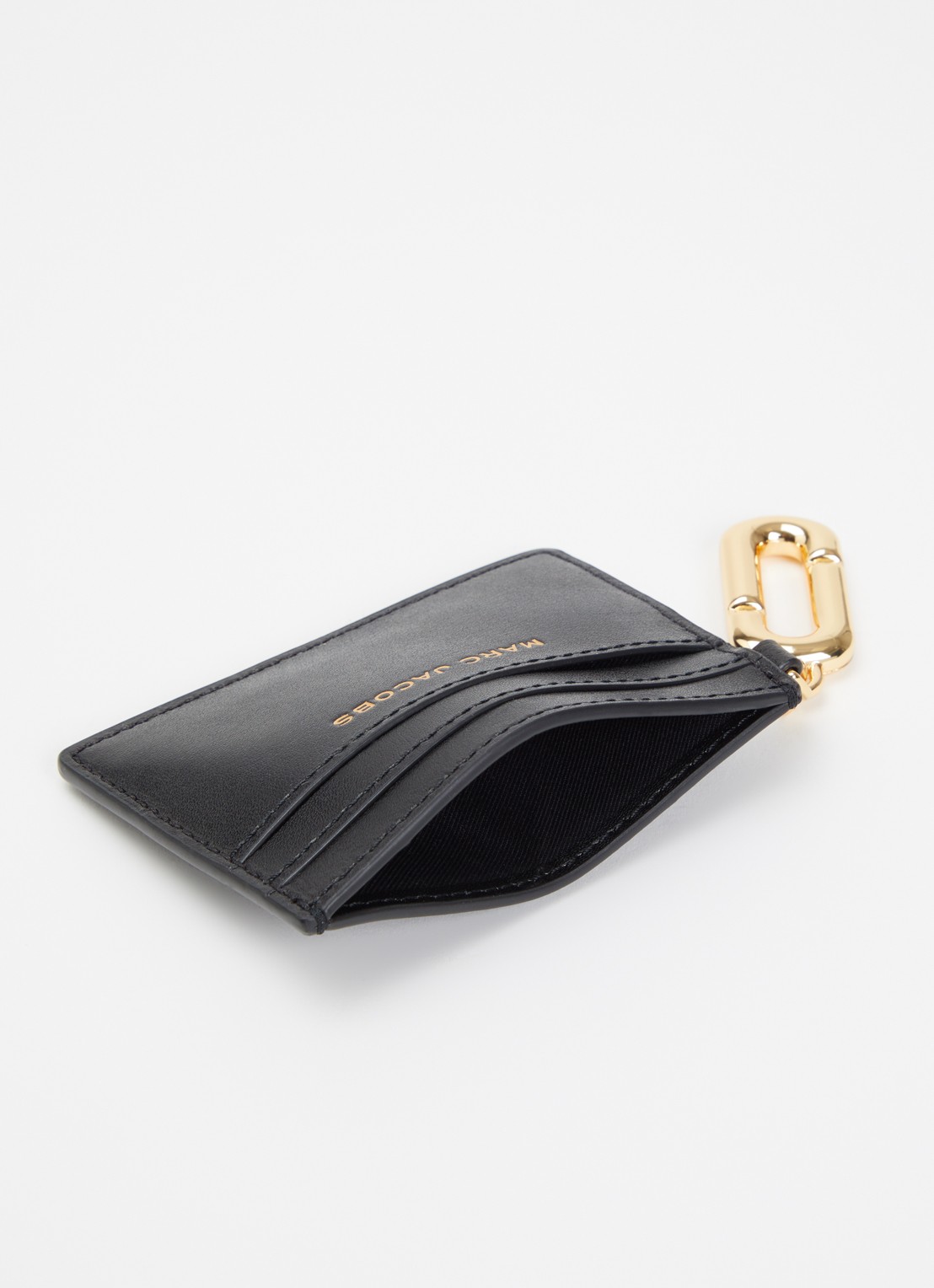 Marc Jacobs The Card Case pasjeshouder van leer - voorkant 3 zwart