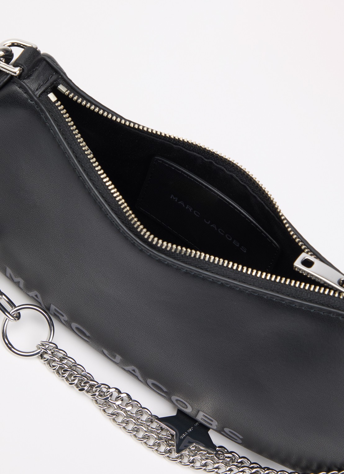Marc Jacobs The charm schoudertas van leer met afneembare schouderriem - detail 2 zwart