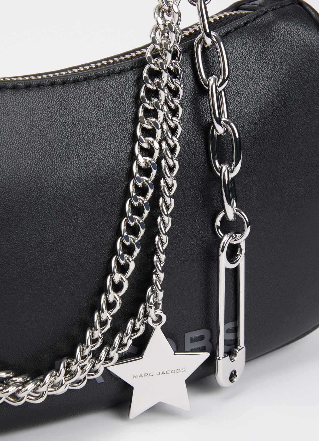 Marc Jacobs The charm schoudertas van leer met afneembare schouderriem - detail 4 zwart
