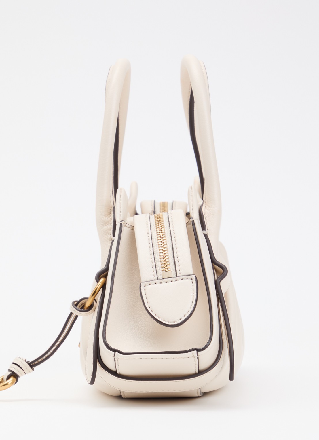 Marc Jacobs The Cristina Small Satchel handtas van leer - detail 3 ivoor