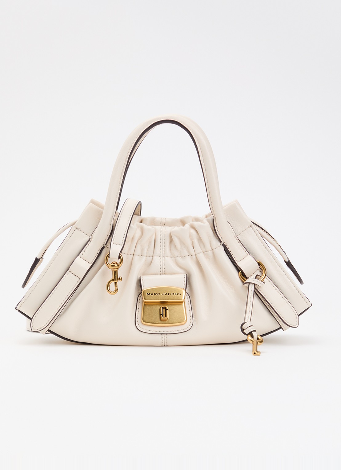 Marc Jacobs The Cristina Small Satchel handtas van leer - voorkant 6 ivoor