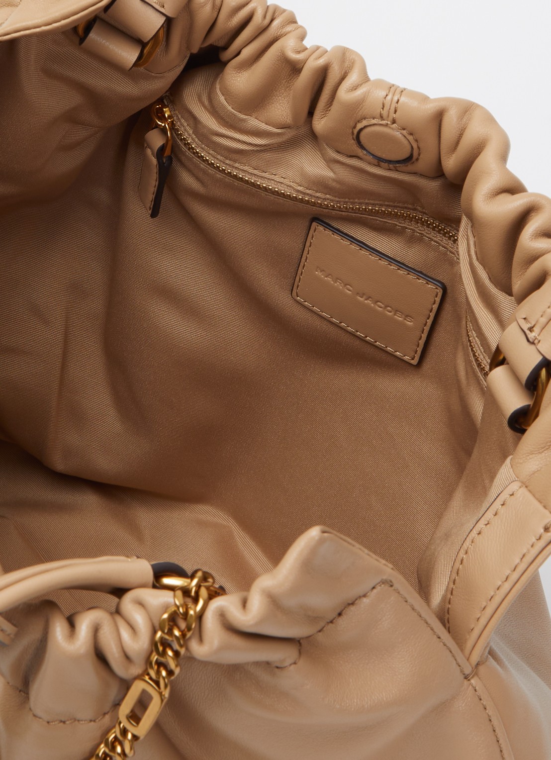 Marc Jacobs The Cristina Tote schoudertas van lamsleer - detail 2 camel