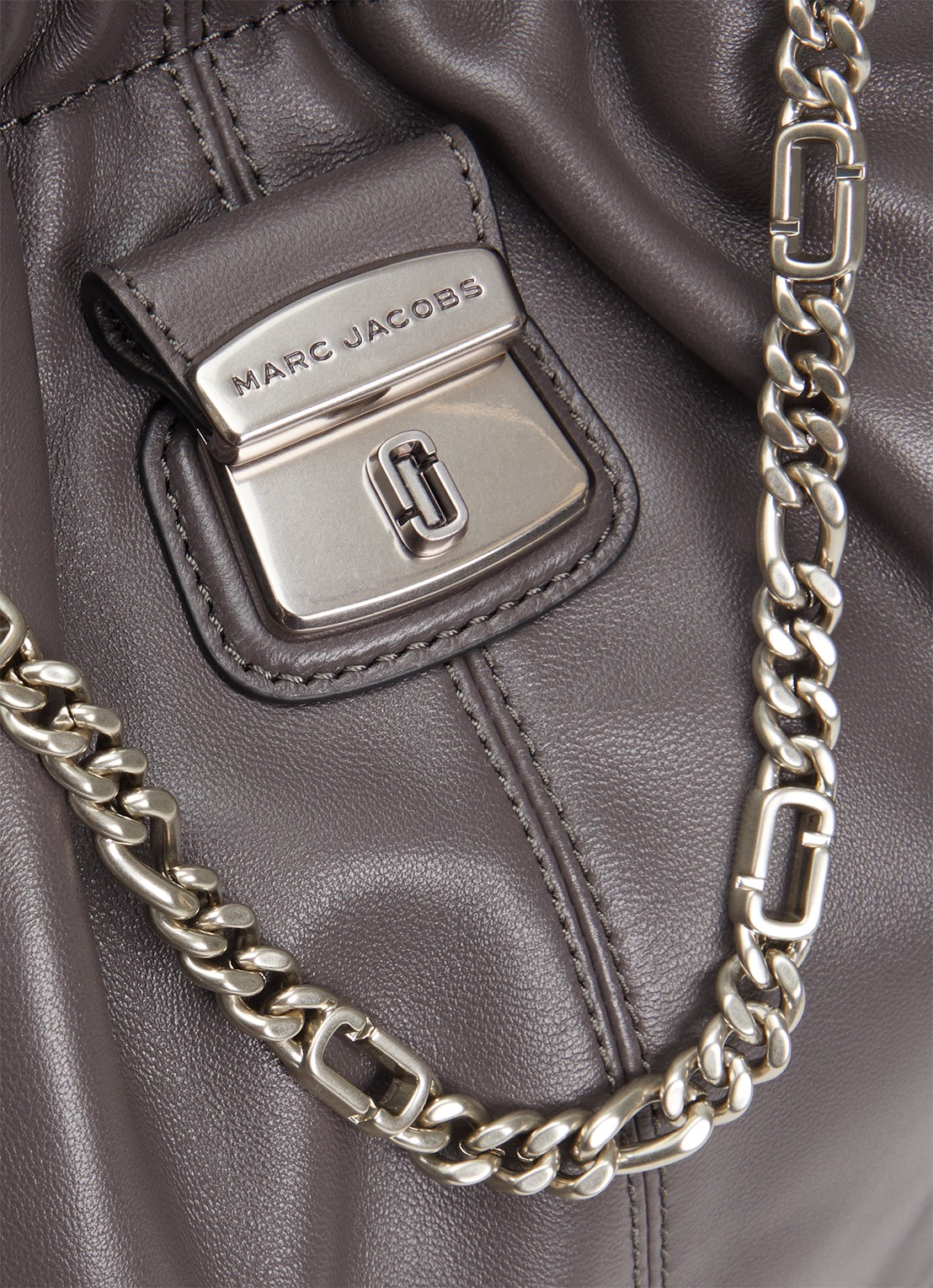 Marc Jacobs The Cristina Tote schoudertas van lamsleer - detail 6 donkergrijs