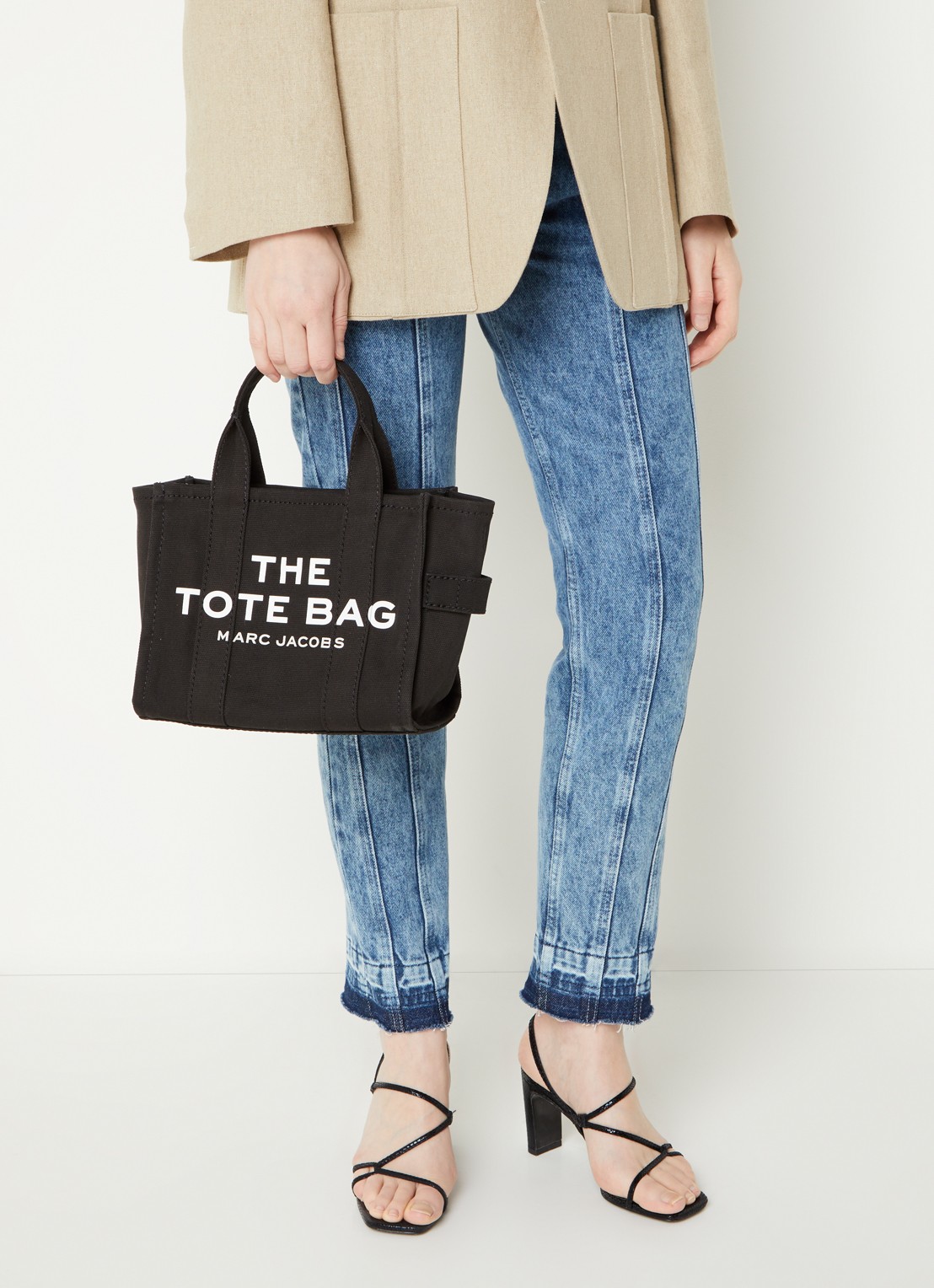 Marc Jacobs The Crossbody Tote handtas met logo - voorkant 3 zwart