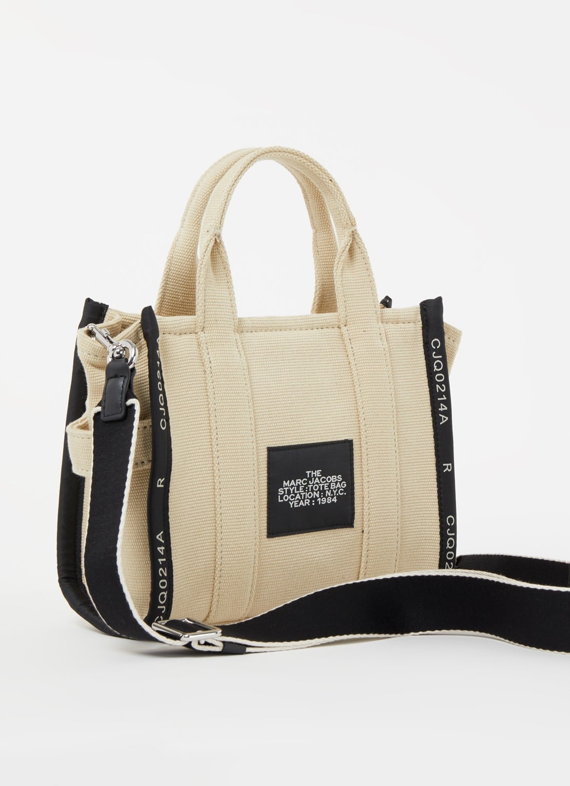 Marc Jacobs The Crossbody Tote handtas met logo - achterkant creme