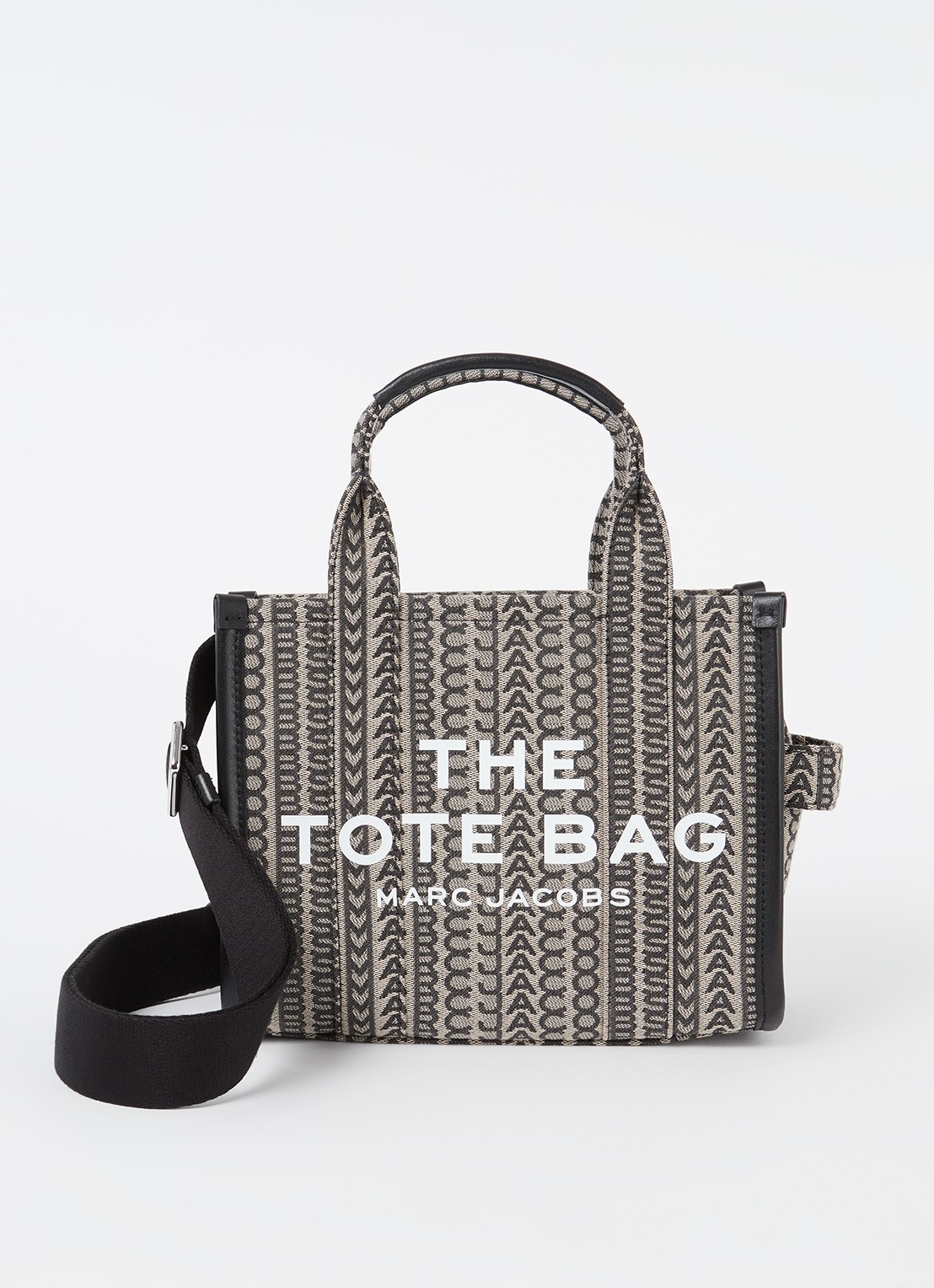 Marc Jacobs The Crossbody Tote handtas met logo - voorkant 2 donkerbeige