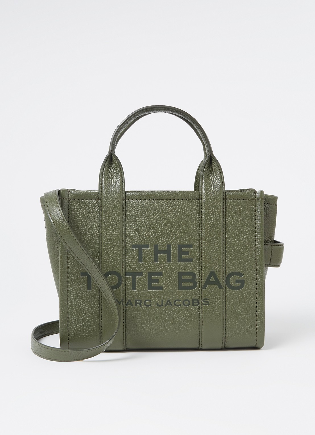 Marc Jacobs The Crossbody Tote handtas met logo - voorkant 2 bronsgroen