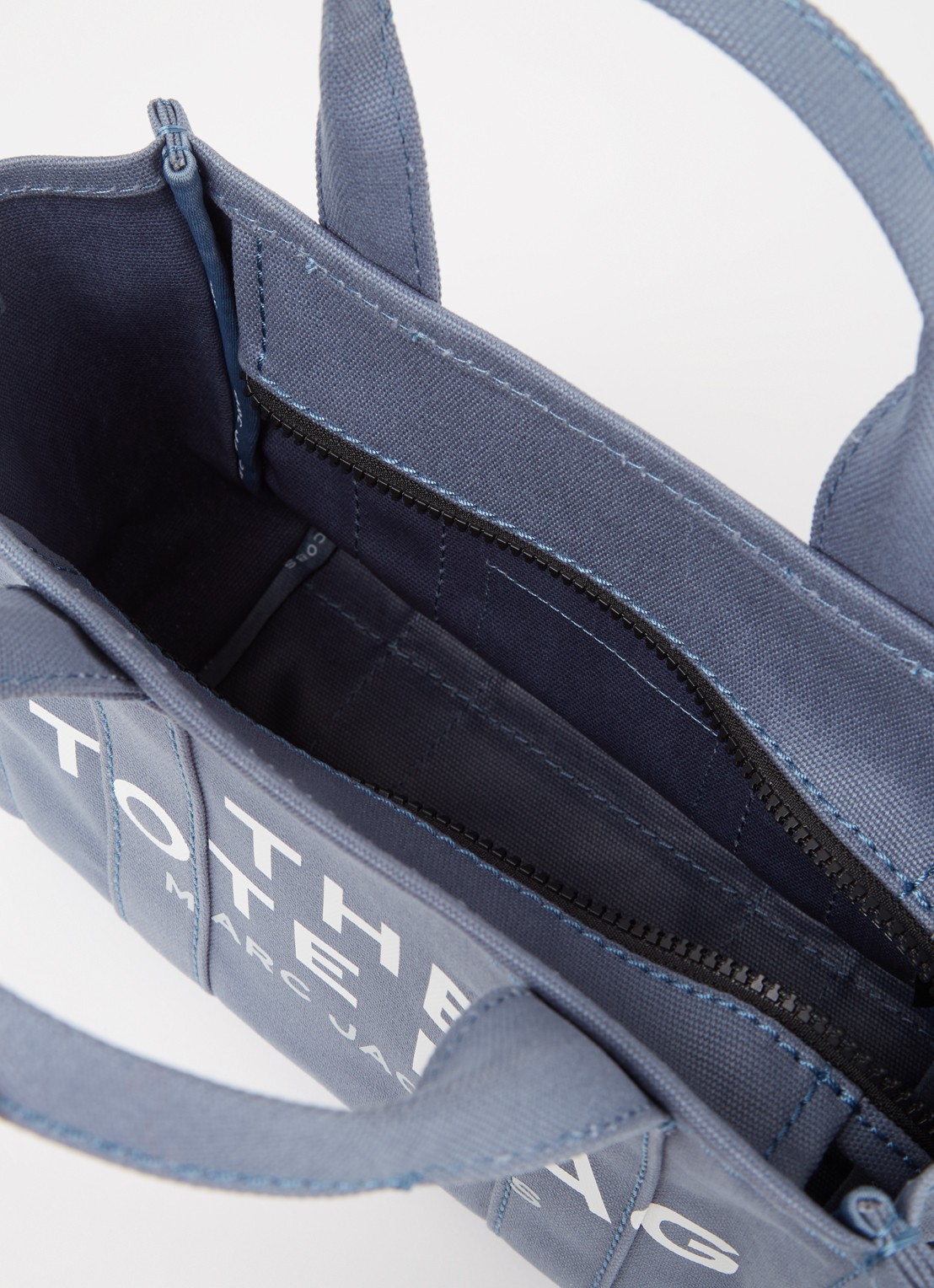 Marc Jacobs The Crossbody Tote handtas met logo - detail staalblauw