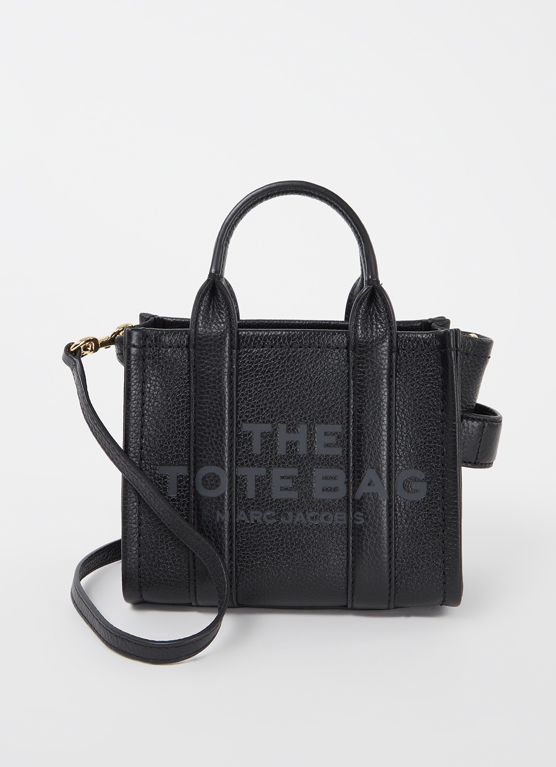 Marc Jacobs The Crossbody Tote handtas van leer - voorkant 5 zwart