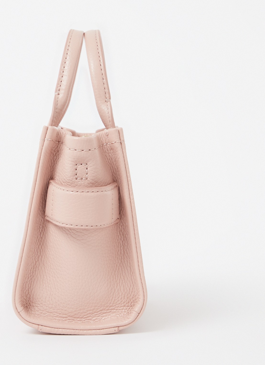 Marc Jacobs The Crossbody Tote handtas van leer - detail 4 lichtroze