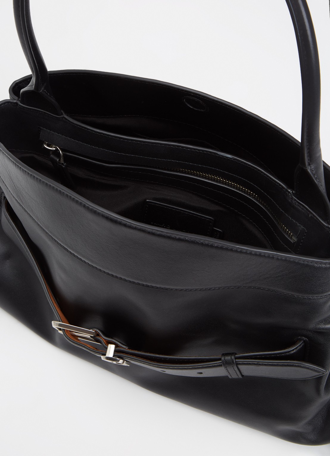 Marc Jacobs The Dakota Satchel schoudertas van leer - detail 4 zwart