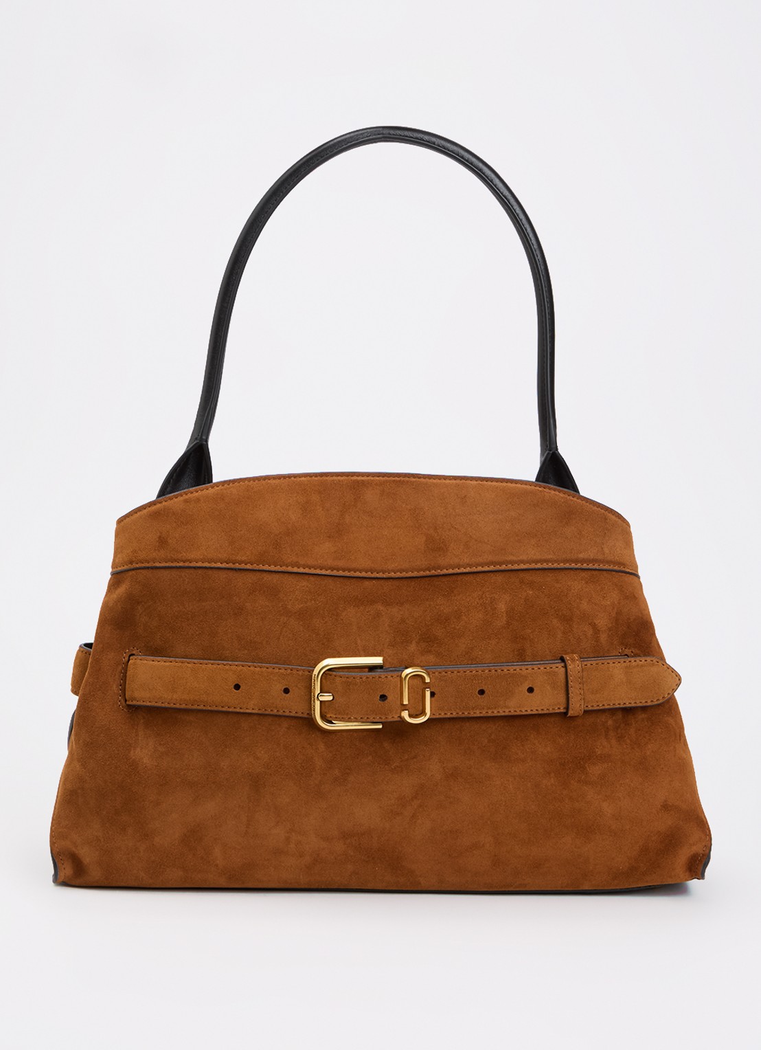 Marc Jacobs The Dakota Satchel schoudertas van suède  - voorkant 2 koper