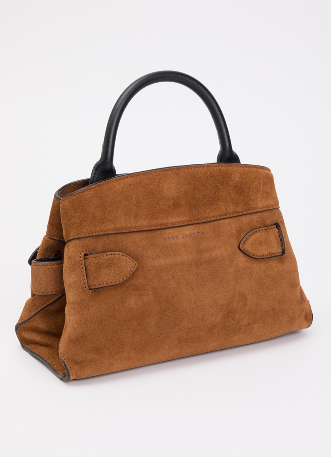 Marc Jacobs The Dakota schoudertas van suède met afneembare schouderriem - achterkant 6 cognac