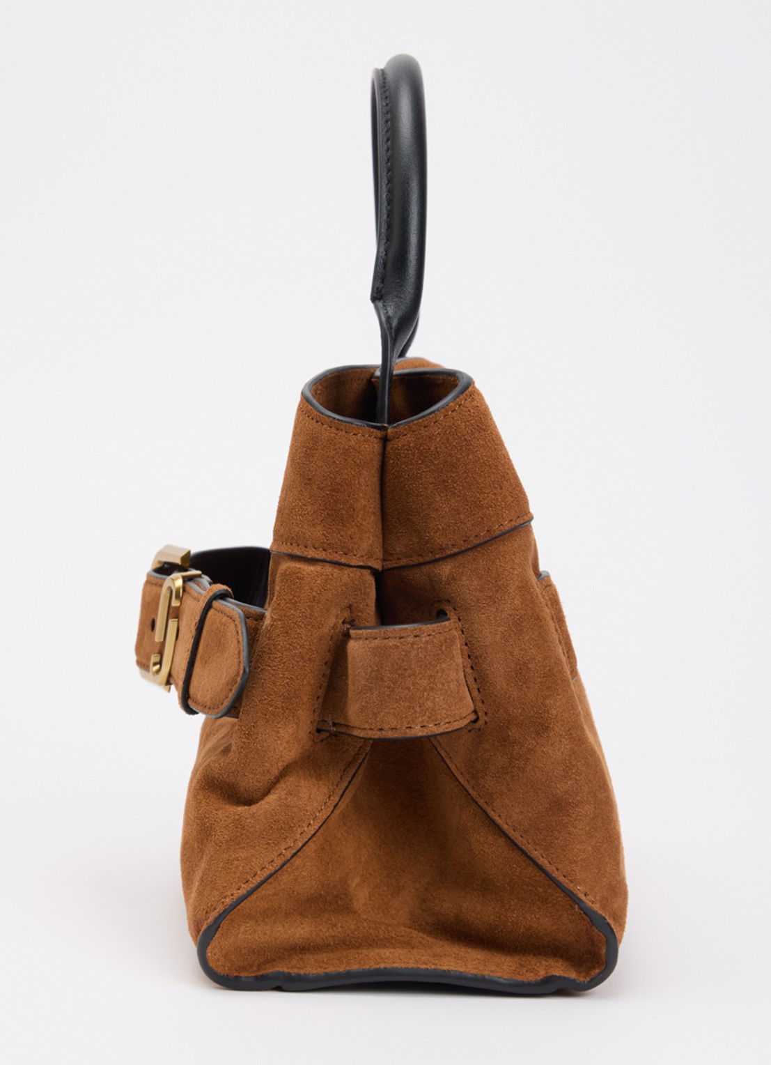 Marc Jacobs The Dakota schoudertas van suède met afneembare schouderriem - detail 3 cognac