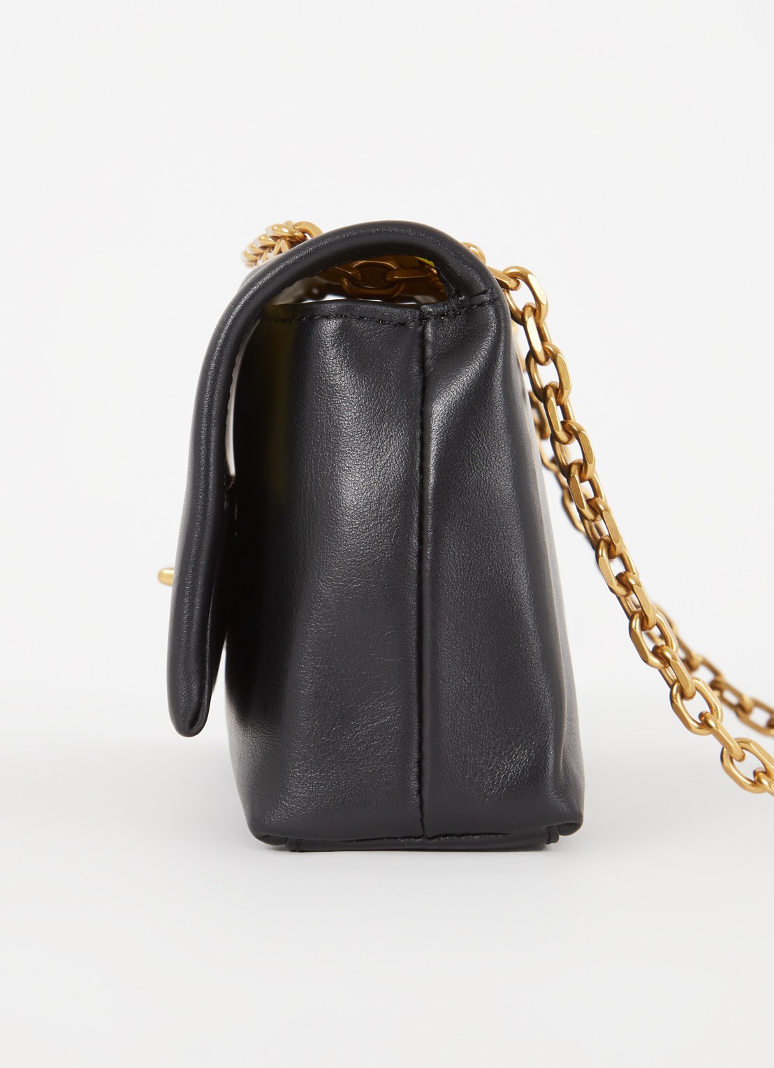 Marc Jacobs The Dual Chain Mini schoudertas van leer met verstelbare schouderriem - detail 3 zwart