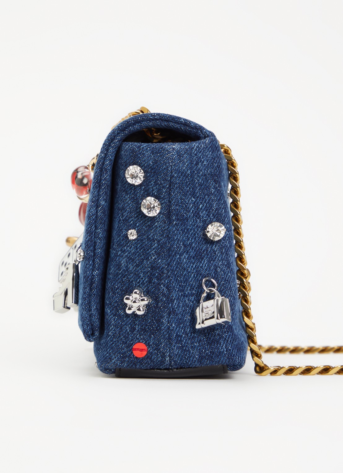 Marc Jacobs The Dual Chain Mini schoudertas van leer met verstelbare schouderriem - detail 3 donkerbruin