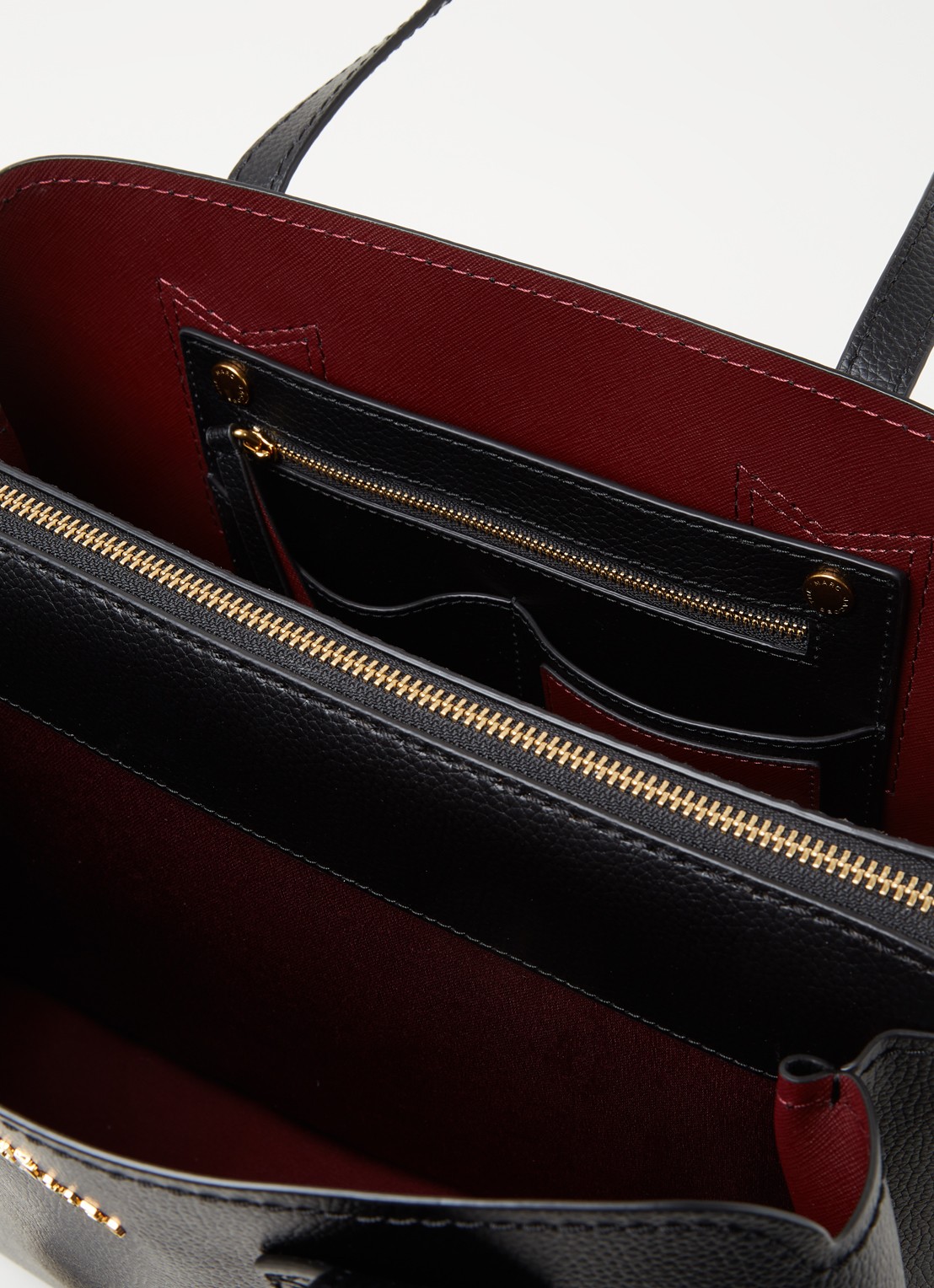 Marc Jacobs The Editor schoudertas van leer - detail 3 zwart
