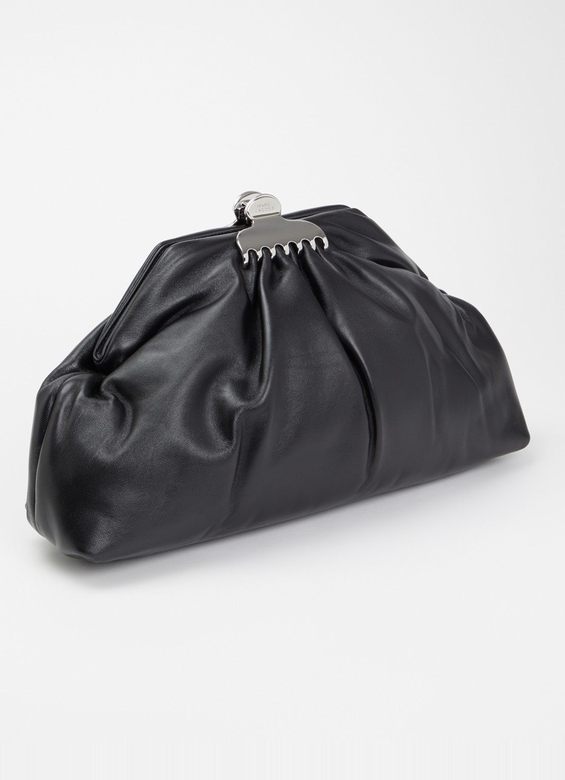 Marc Jacobs The Glam clutch van leer - achterkant 6 zwart