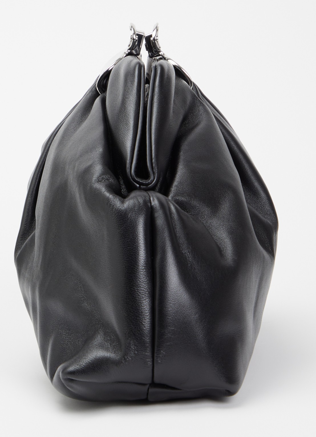 Marc Jacobs The Glam clutch van leer - detail 2 zwart