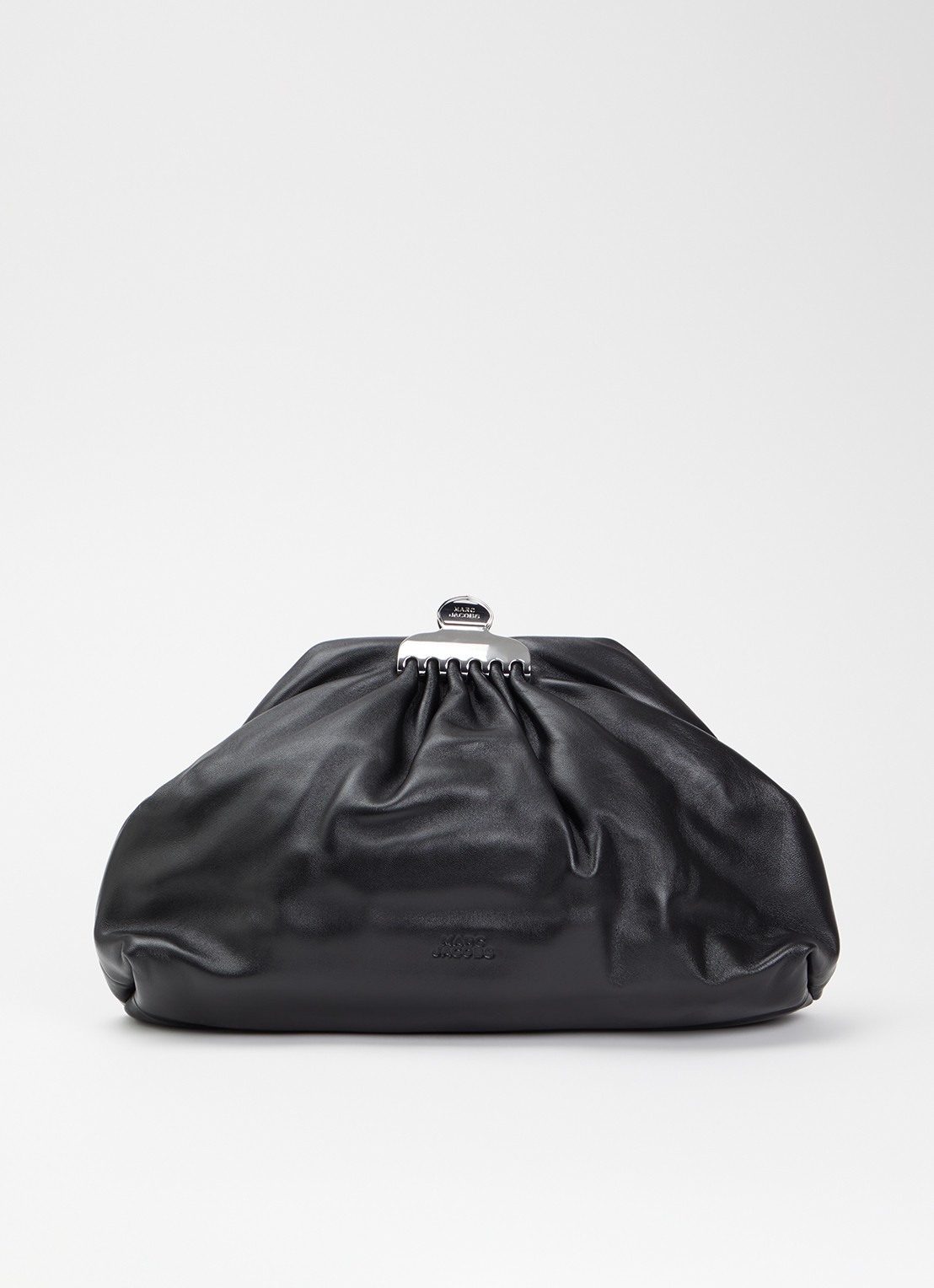 Marc Jacobs The Glam clutch van leer - voorkant 5 zwart