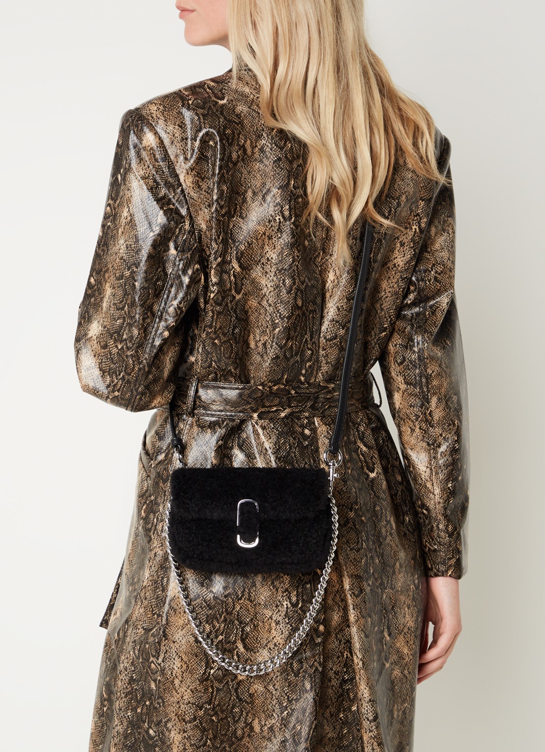 Marc Jacobs The J Marc schoudertas van teddy - voorkant 6 zwart