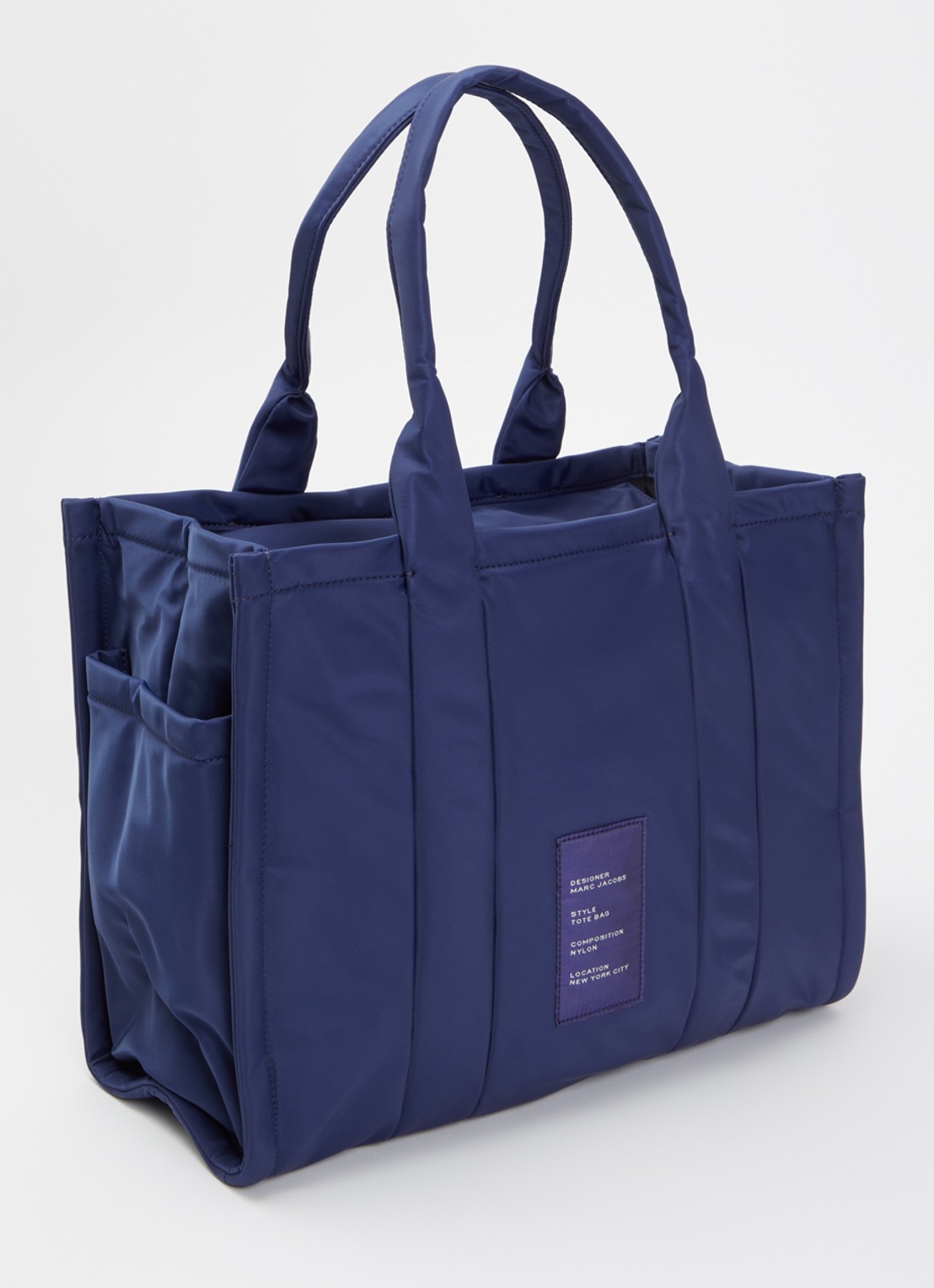 Marc Jacobs The Large Tote schoudertas met logo - achterkant royalblauw