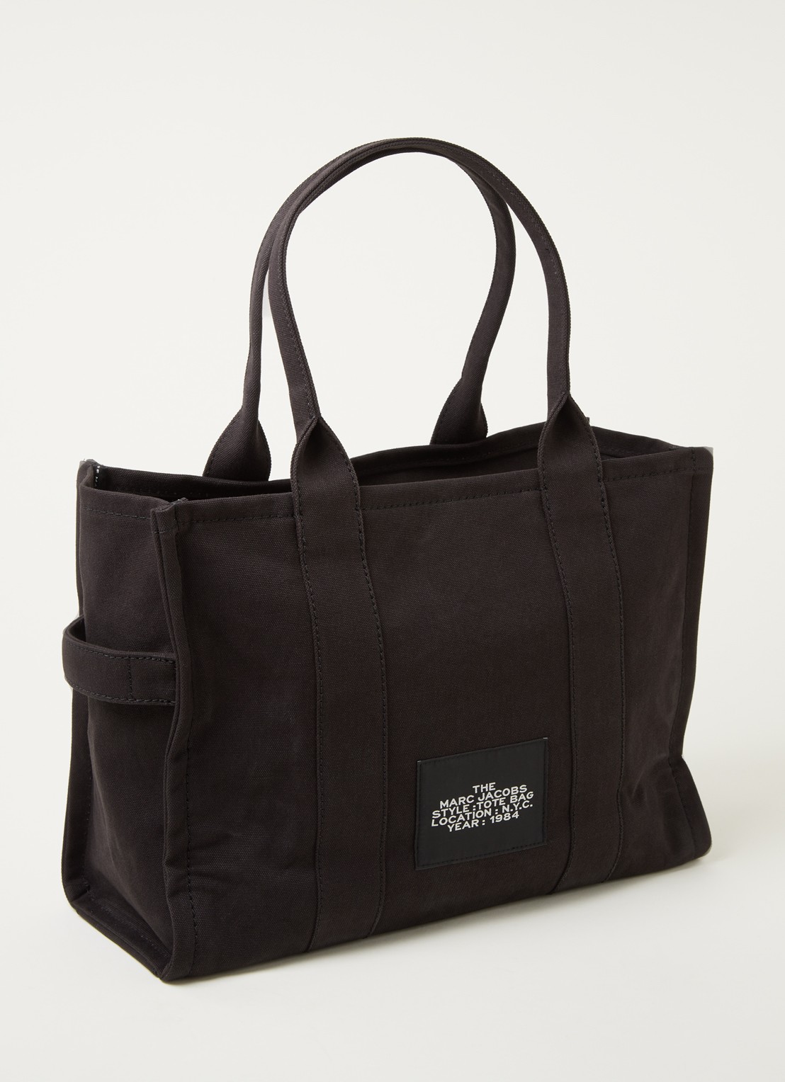 Marc Jacobs The Large Tote schoudertas van canvas - detail 2 zwart