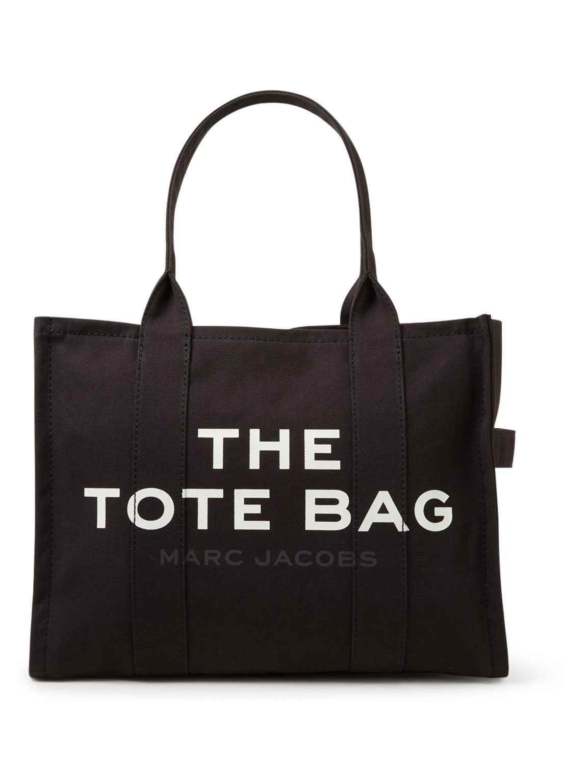 Marc Jacobs The Large Tote schoudertas van canvas - voorkant zwart