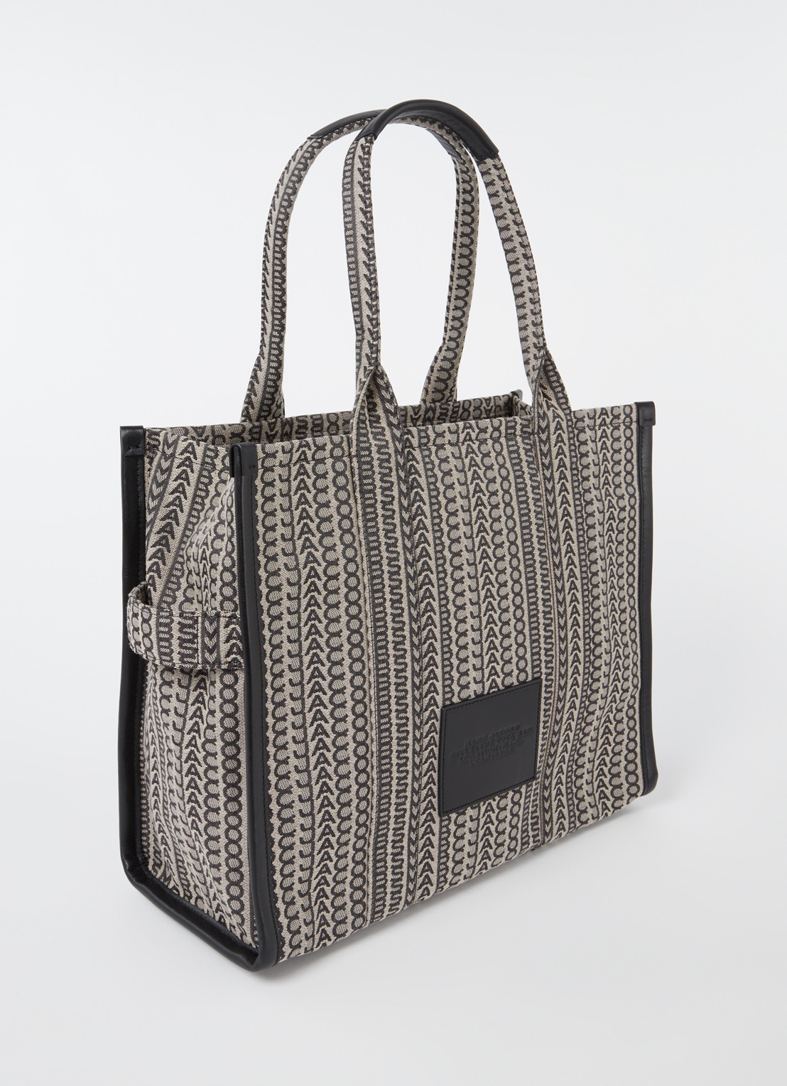 Marc Jacobs The Large Tote shopper van canvas met logoprint - achterkant zand