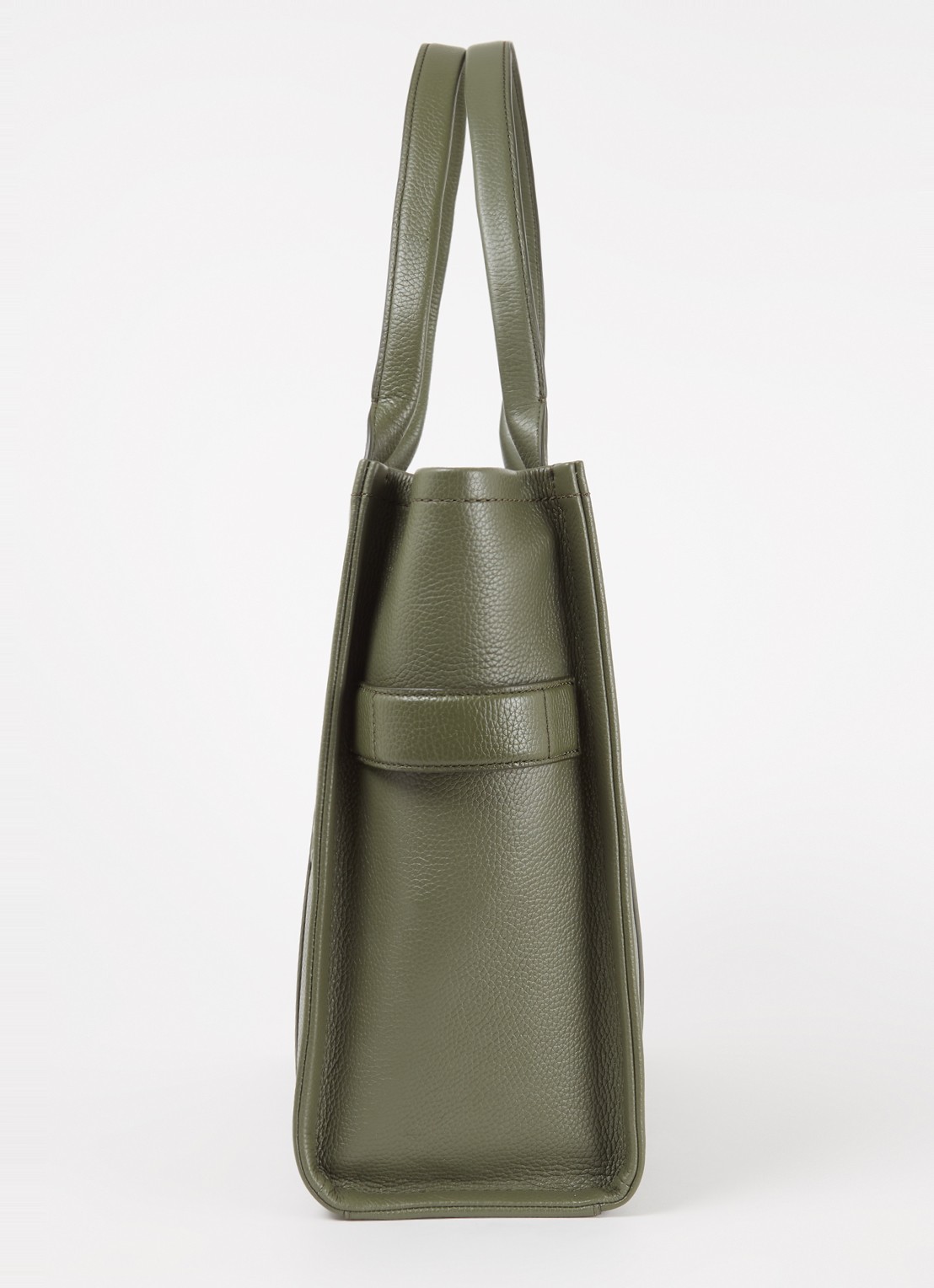Marc Jacobs The Large Tote shopper van canvas met logoprint - detail 4 bronsgroen