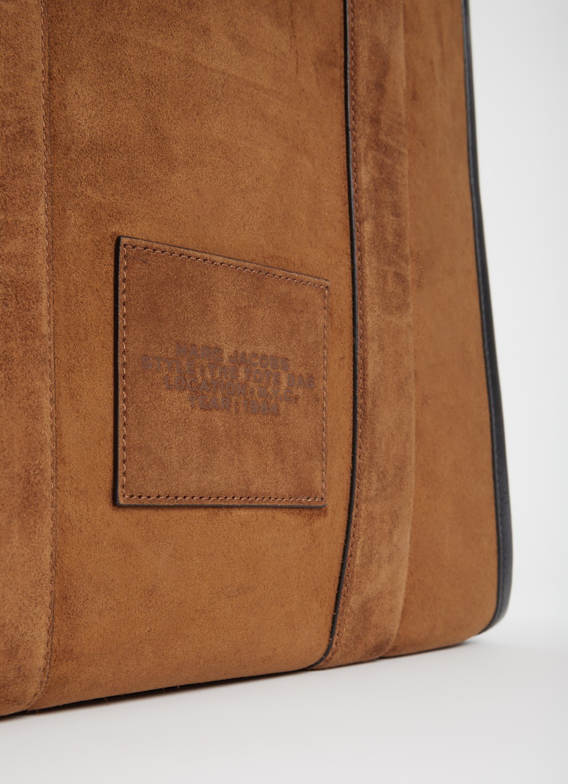 Marc Jacobs The Large Tote shopper van suède - detail 6 cognac