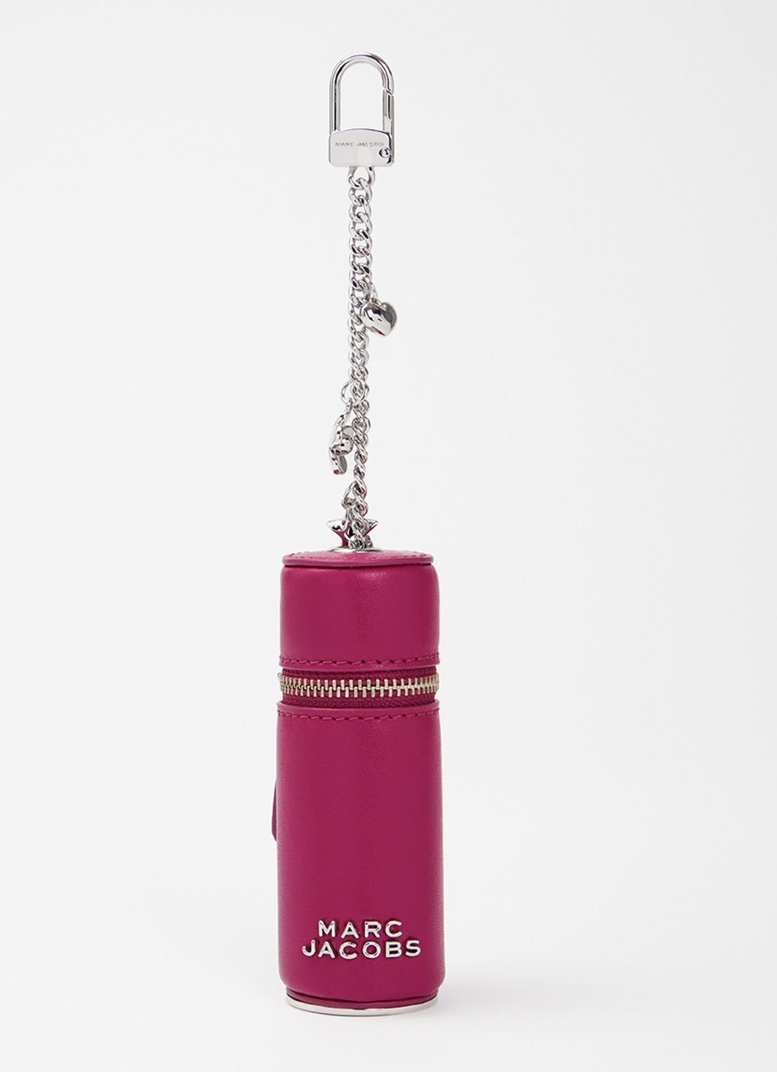 Marc Jacobs The Lipstick Case tasbedel van leer - voorkant fuchsia
