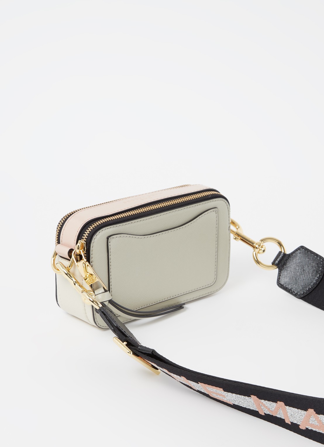 Marc Jacobs The Logo Strap Snapshot cameratas van leer - achterkant ivoor
