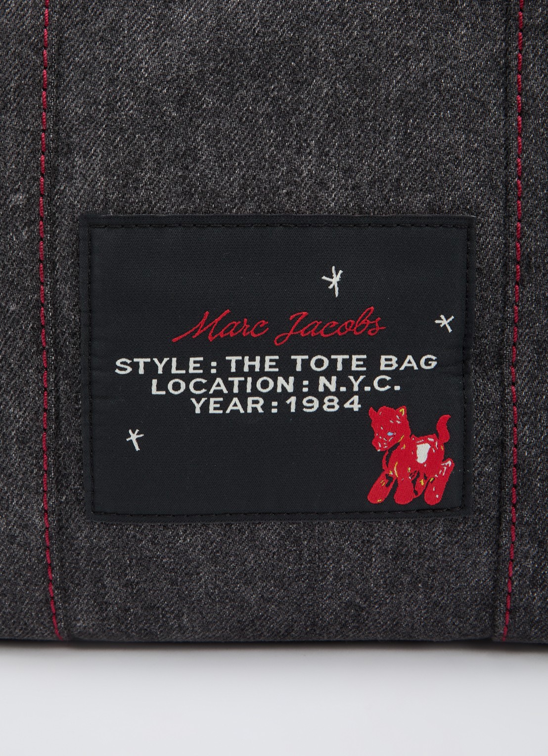 Marc Jacobs The Medium Tote handtas met logo - detail 5 antraciet