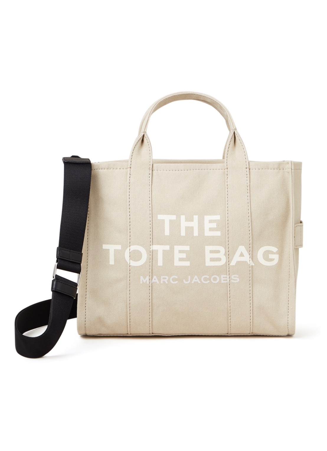 Marc Jacobs The Medium Tote handtas van canvas - voorkant beige