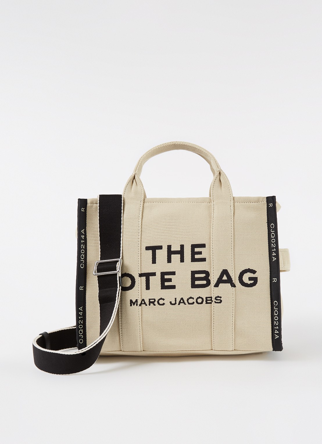Marc Jacobs The Medium Tote handtas van canvas - voorkant 4 creme
