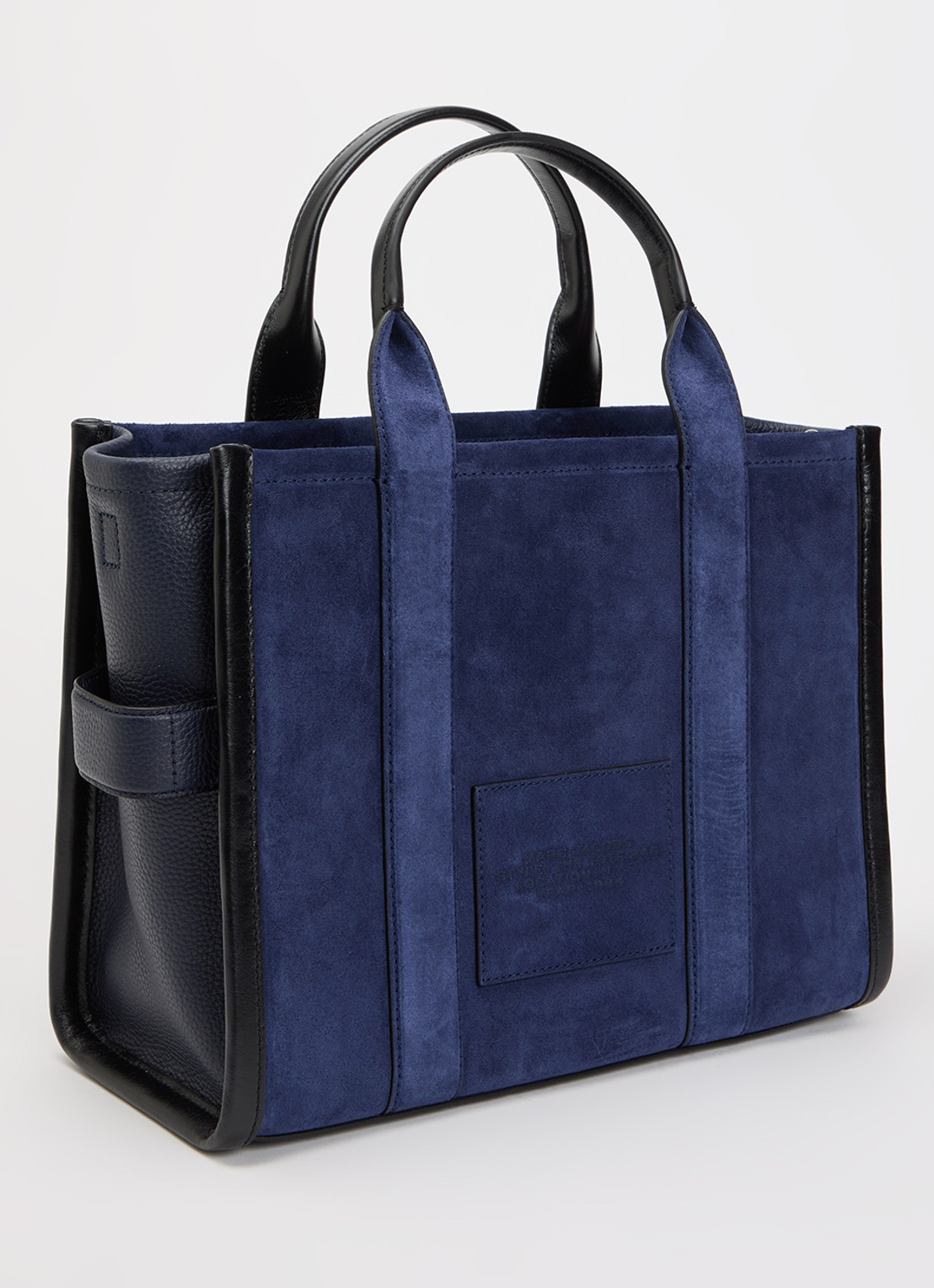 Marc Jacobs The Medium Tote handtas van suède met afneembare schouderriem - achterkant 6 donkerblauw