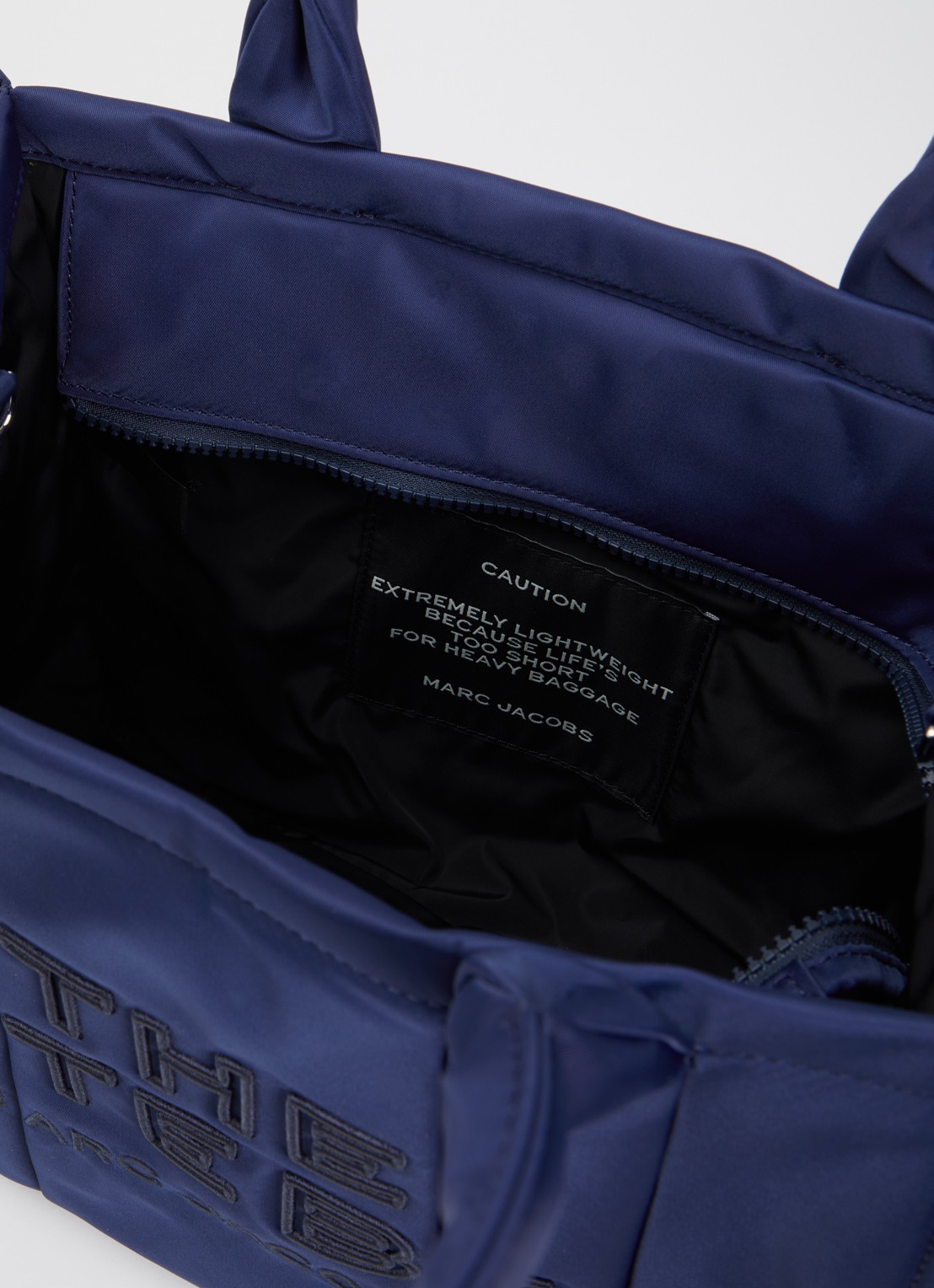 Marc Jacobs The Medium Tote schoudertas met logo - detail royalblauw
