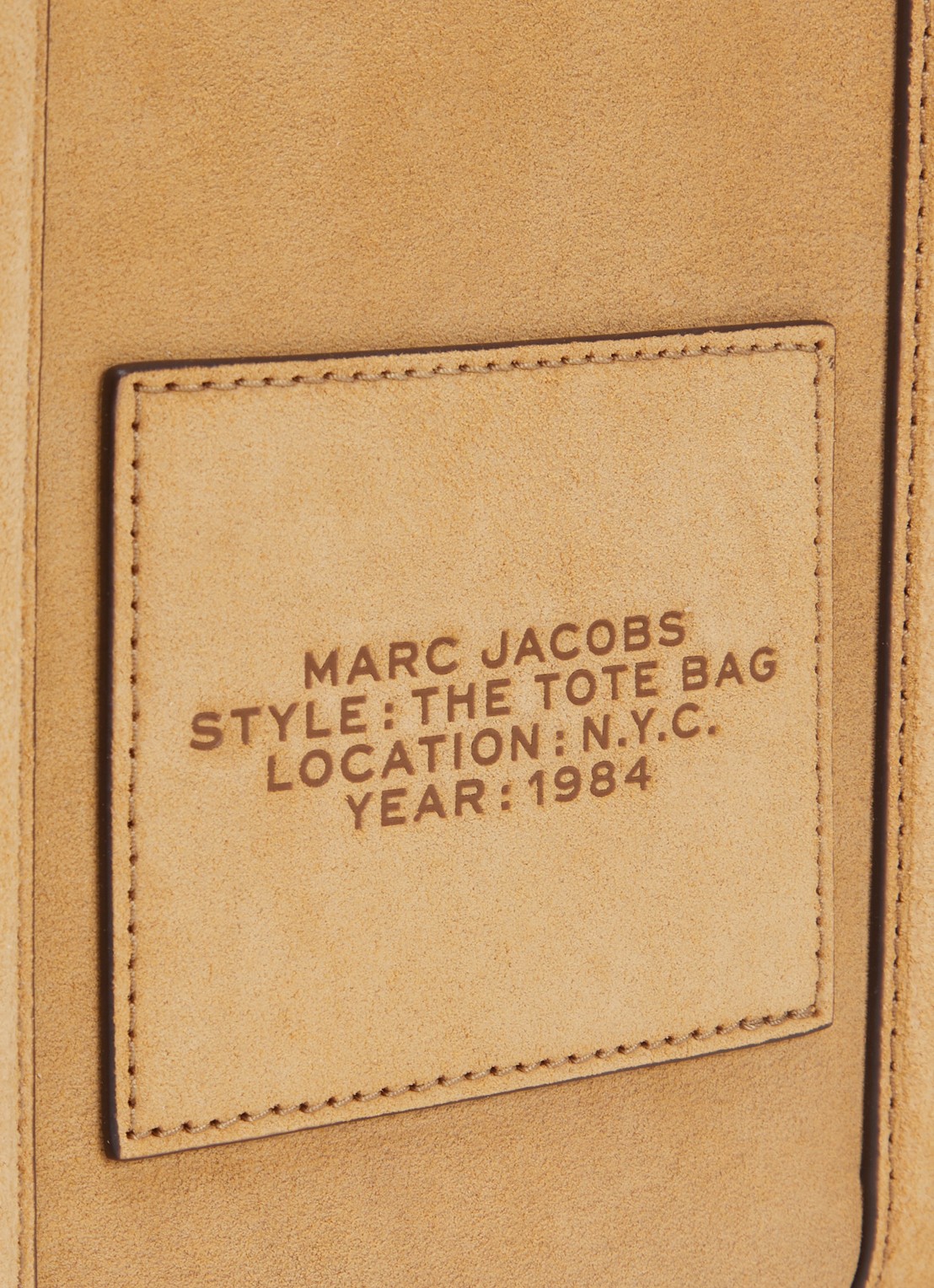 Marc Jacobs The Medium Tote schoudertas van suède met afneembare schouderriem - detail 4 camel