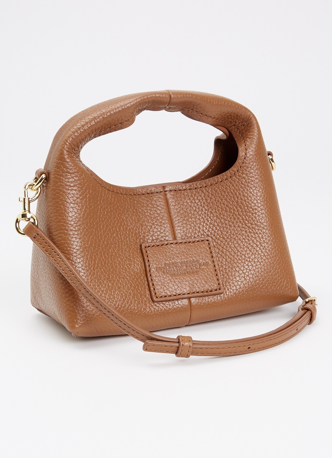 Marc Jacobs The Micro Sack handtas van leer met uitneembaar etui - achterkant 4 hazelnootbruin
